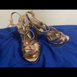 Platform Metallic Heels